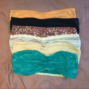 BUNDLE of 6 BANDEAUS! Aerie, PINK, Gilly Hicks 🌸